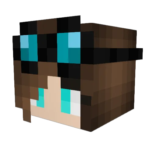 ChocoMarshmallow Minecraft avatar head, 3D render