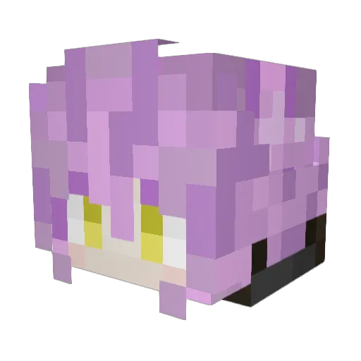 ChocoMenthe Minecraft avatar head, 3D render