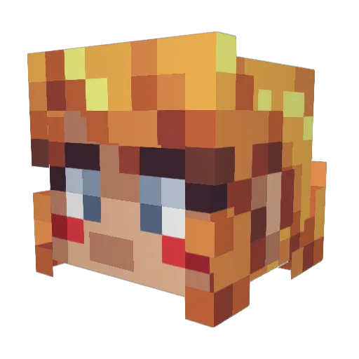 ChocoPain_ Minecraft avatar head, 3D render