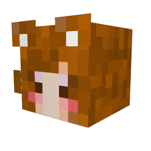 ChocoPandaKat Minecraft avatar head, 3D render