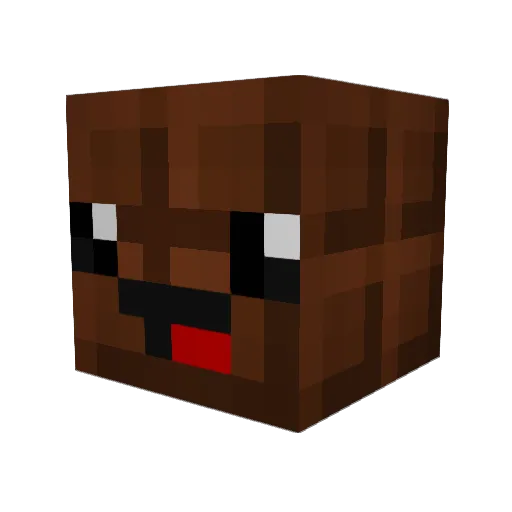 ChocoPlayed Minecraft avatar head, 3D render