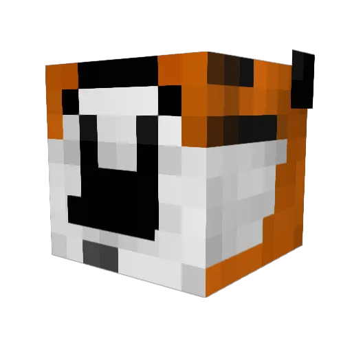 ChocoPocket Minecraft avatar head, 3D render