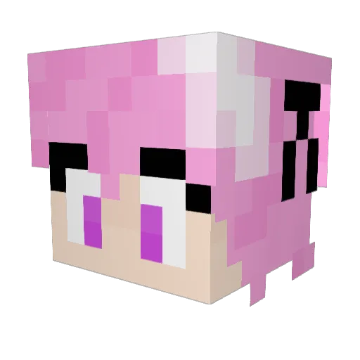 ChocoSokolatas Minecraft avatar head, 3D render
