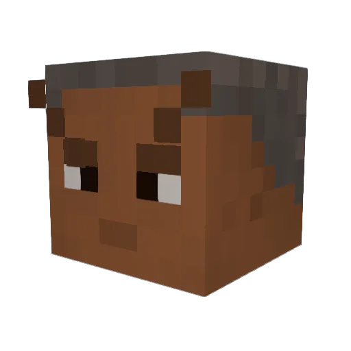 ChocoSquad Minecraft avatar head, 3D render
