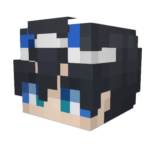 ChocoWings Minecraft avatar head, 3D render
