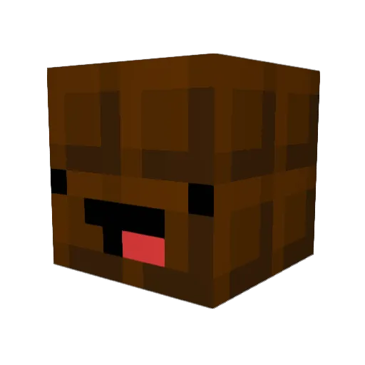 Choco_Square Minecraft avatar head, 3D render