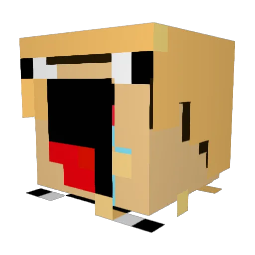 Choco_litt Minecraft avatar head, 3D render