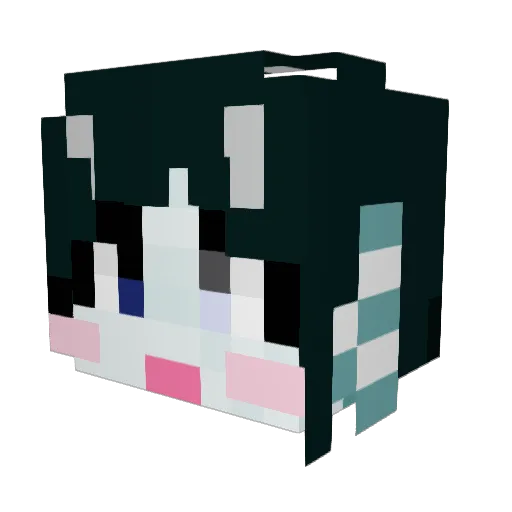 Choco_maru Minecraft avatar head, 3D render