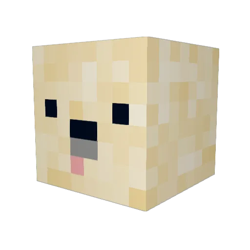 Chocobear629 Minecraft avatar head, 3D render