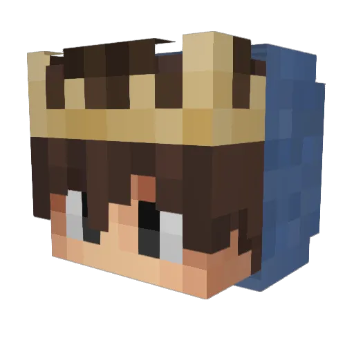 Chocobo4512 Minecraft avatar head, 3D render