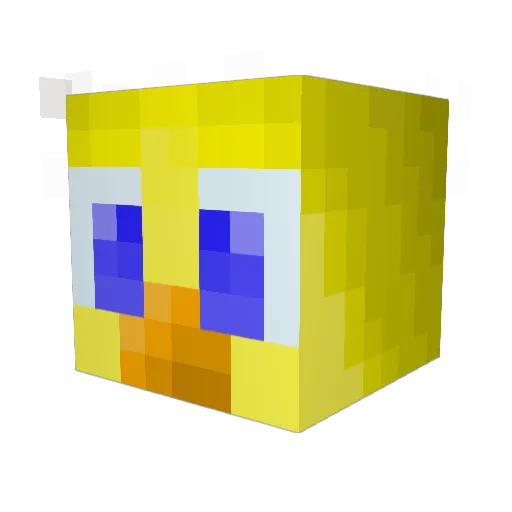 ChocoboWoof Minecraft avatar head, 3D render