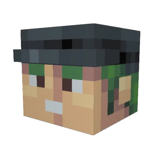 Chocobo_Go Minecraft avatar head, 3D render