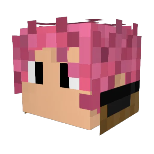 Chocobunny Minecraft avatar head, 3D render