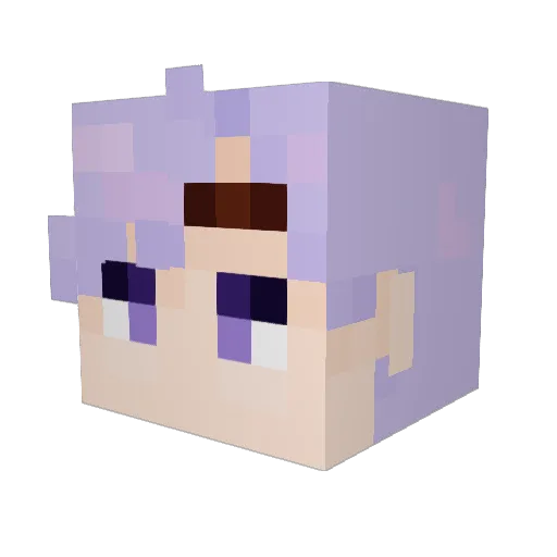 Chococomet Minecraft avatar head, 3D render