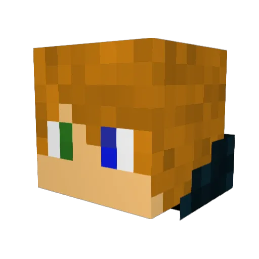 Chocofeine Minecraft avatar head, 3D render