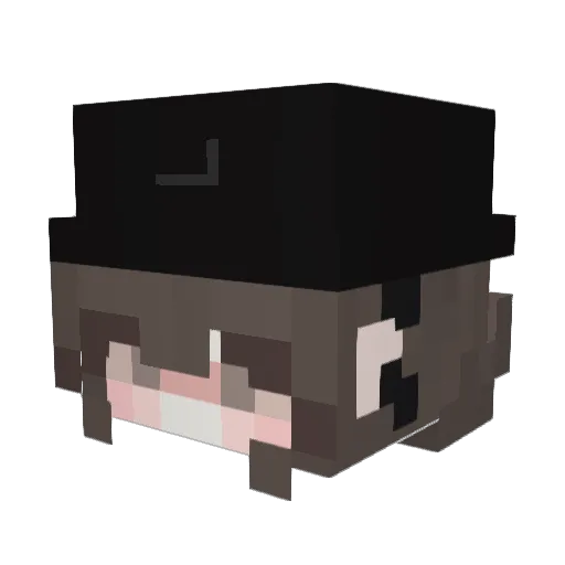 Chocoladca Minecraft avatar head, 3D render