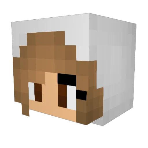 ChocoladePinda Minecraft avatar head, 3D render