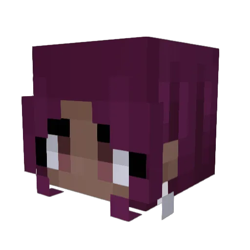 ChocolateBoop Minecraft avatar head, 3D render