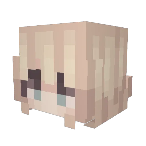 ChocolateBunana Minecraft avatar head, 3D render