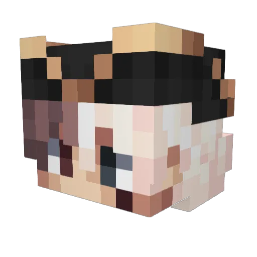 ChocolateCookie Minecraft avatar head, 3D render