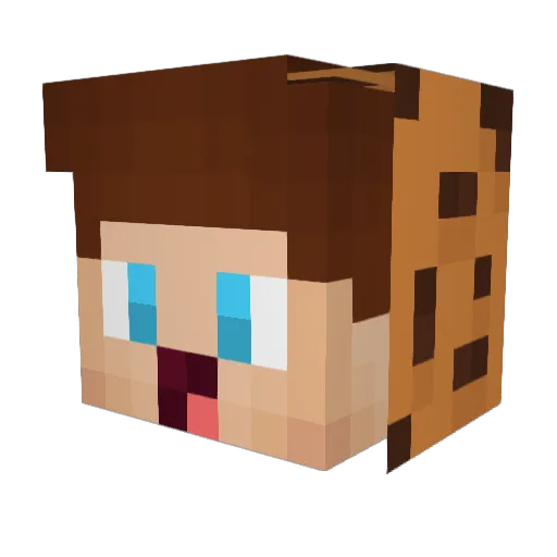 ChocolateCookie_ Minecraft avatar head, 3D render