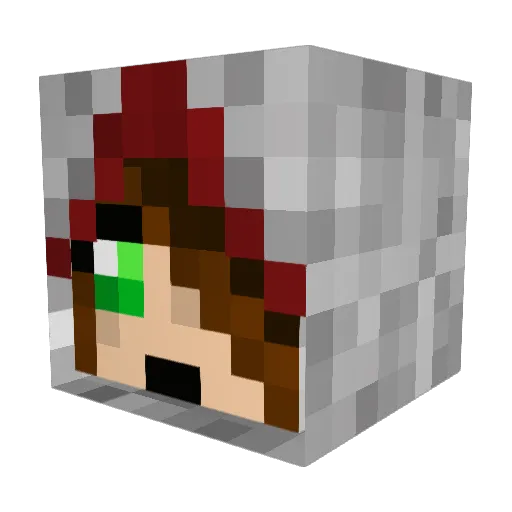 ChocolateFeesh Minecraft avatar head, 3D render