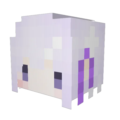ChocolateFishXD Minecraft avatar head, 3D render