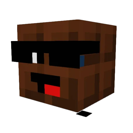 ChocolateGuy7 Minecraft avatar head, 3D render