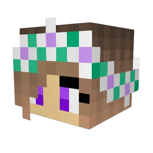 ChocolateIsBae Minecraft avatar head, 3D render