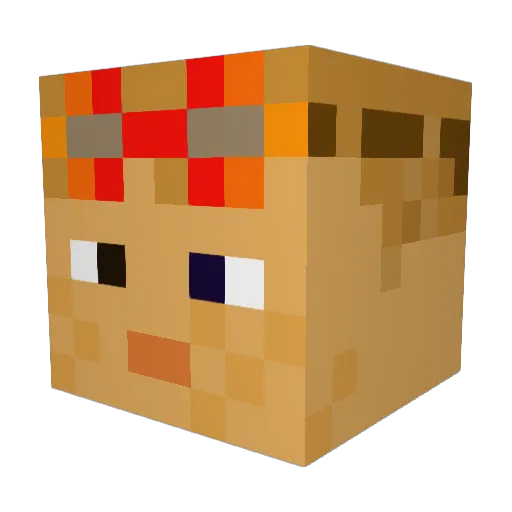 ChocolateMan444 Minecraft avatar head, 3D render