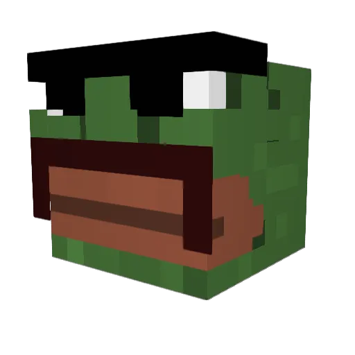 Chocolate_Milk04 Minecraft avatar head, 3D render