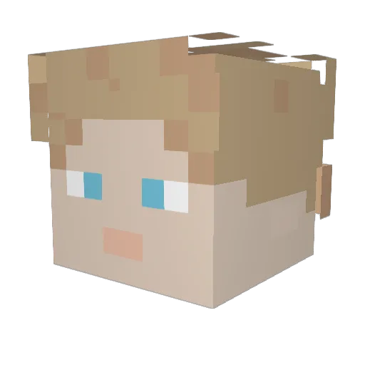 Chocolate_Pro Minecraft avatar head, 3D render