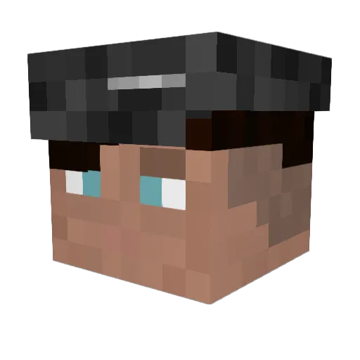 Chocolatych Minecraft avatar head, 3D render