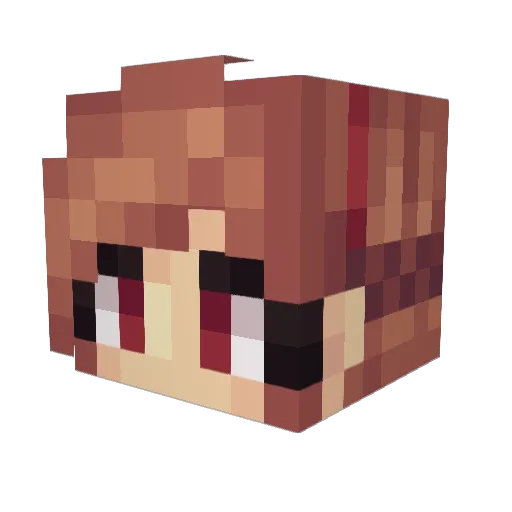 Chocolite Minecraft avatar head, 3D render