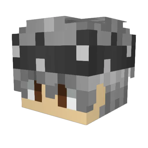 Chocomiled Minecraft avatar head, 3D render
