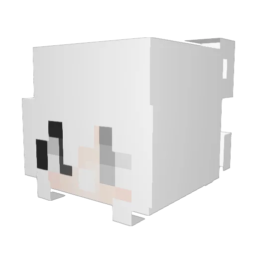 Chocomilk0615 Minecraft avatar head, 3D render