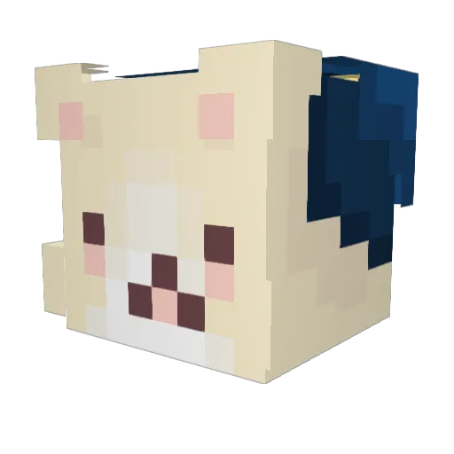 Chocomint0_ice Minecraft avatar head, 3D render