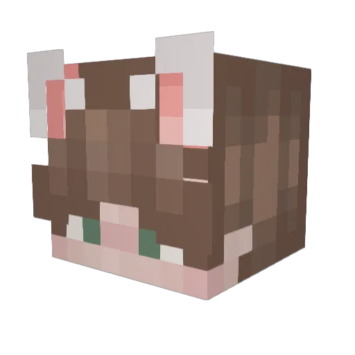 Chocomousse23 Minecraft avatar head, 3D render