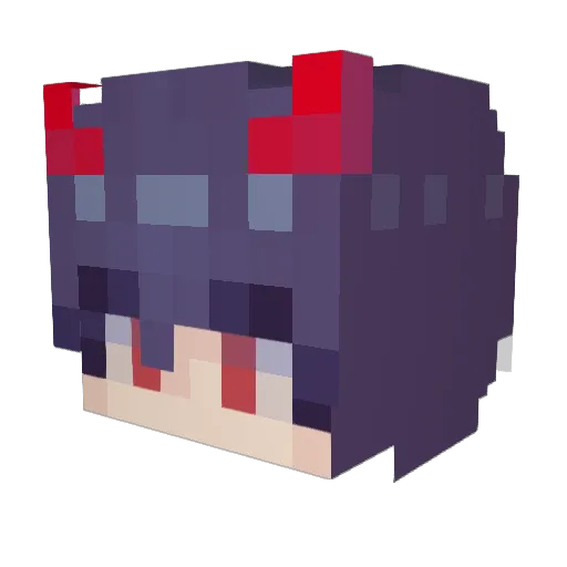 Chocovary Minecraft avatar head, 3D render