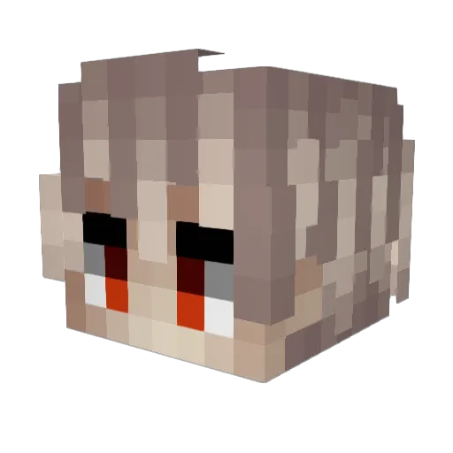 Chocowww Minecraft avatar head, 3D render