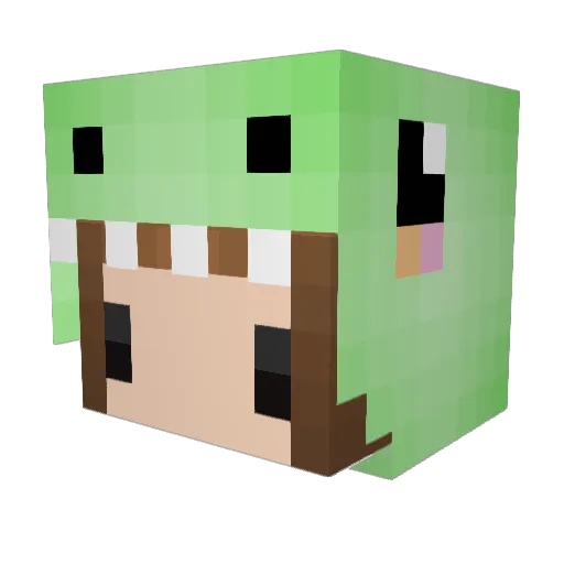 Choewy Minecraft avatar head, 3D render