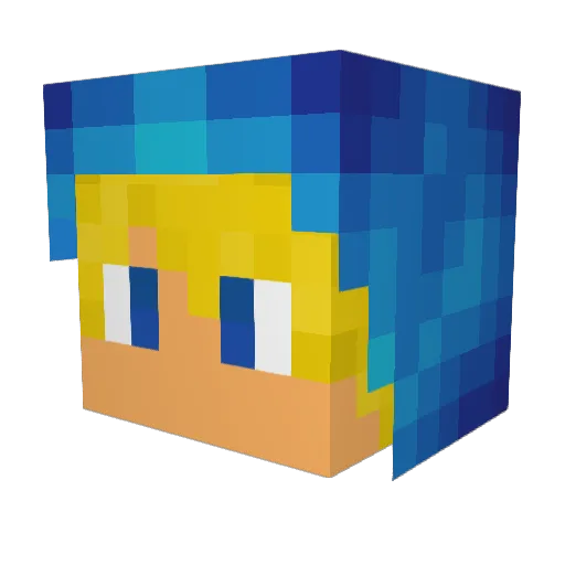 Choff Minecraft avatar head, 3D render
