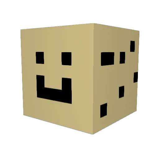 Choffy Minecraft avatar head, 3D render
