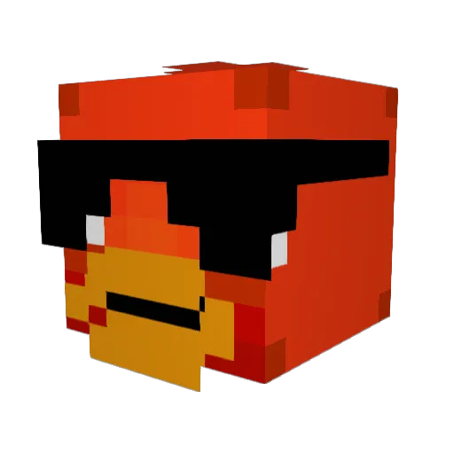 Chogez Minecraft avatar head, 3D render