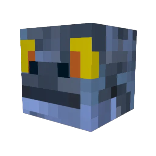ChohoTrain Minecraft avatar head, 3D render