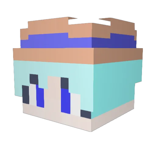 ChoiBBag Minecraft avatar head, 3D render