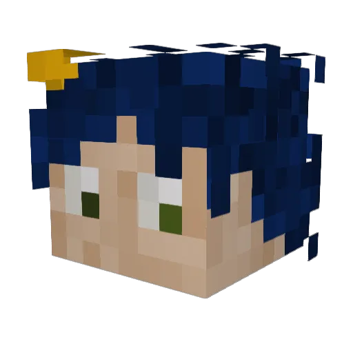 Choild24 Minecraft avatar head, 3D render