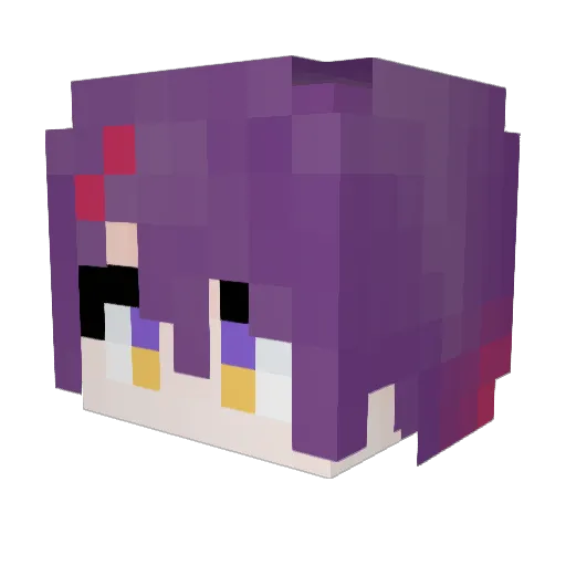 Chojojim Minecraft avatar head, 3D render