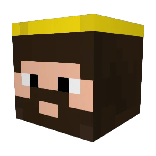 Chokaaru Minecraft avatar head, 3D render