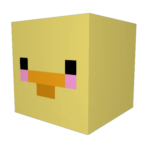 ChokeN_RL Minecraft avatar head, 3D render